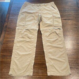 Columbia Men's 36x32 Khaki Convertible Pants Zip Off Outdoor Hiking Lightweight